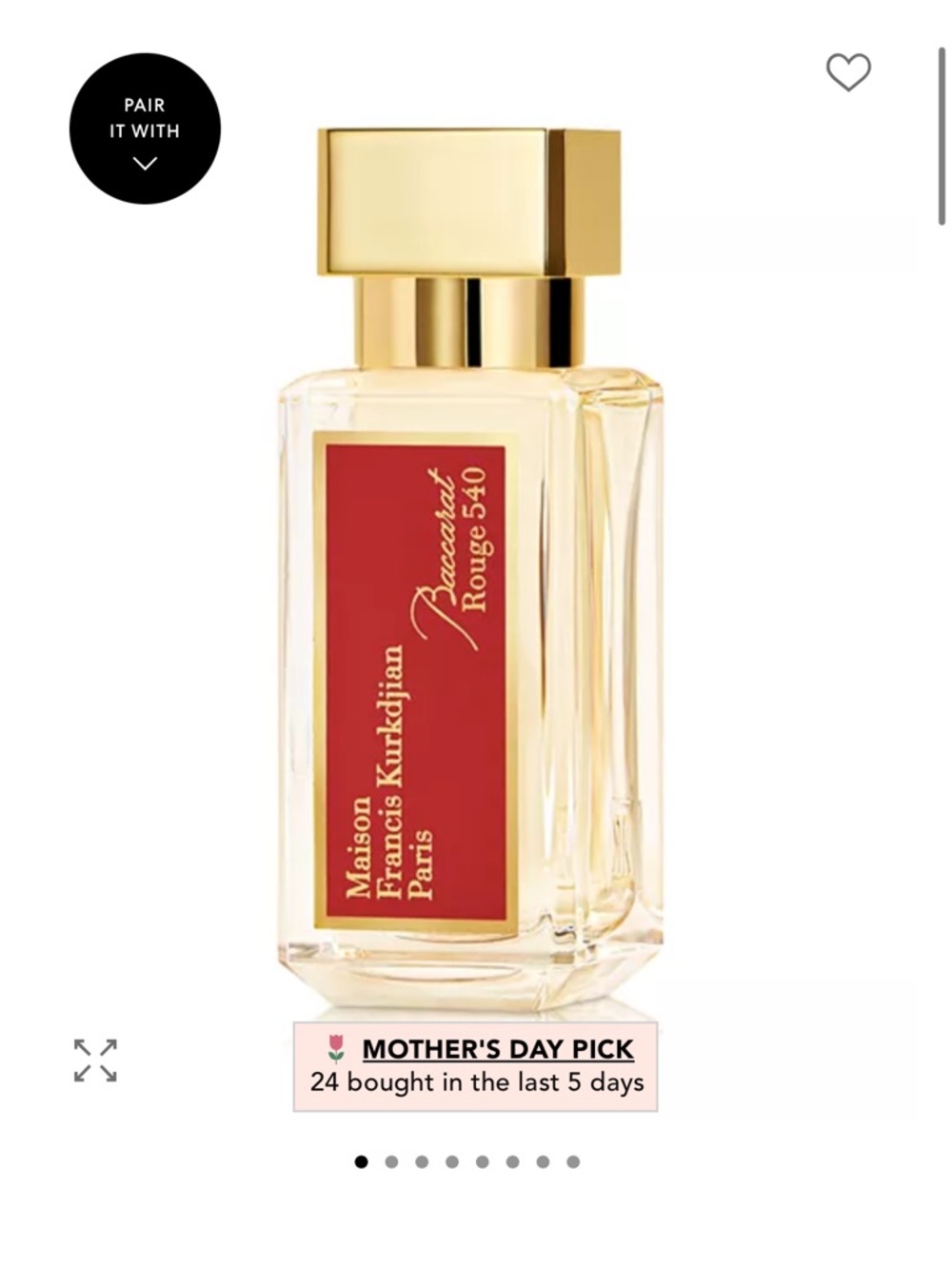 Maison Francis Kurkdjian Rouge 540 Red and Gold Accents EDP